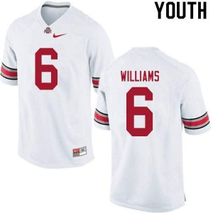 NCAA Ohio State Buckeyes Youth #6 Jameson Williams White Nike Football College Jersey GUX5445ET